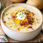 Loaded Baked Potato Soup Loaded Baked Potato Soup Loaded baked potato soup with bacon, cheese, and sour cream