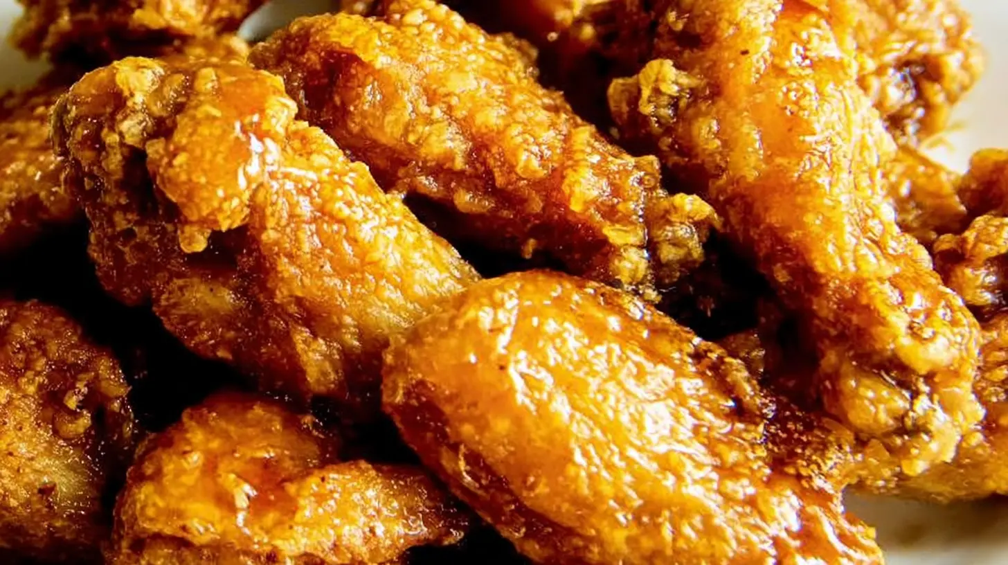 Crispy Honey Lemon Pepper Wings (Ultra Crunchy Recipe) Crispy Honey Lemon Pepper Wings Close-up of a pile of generously sauced Crispy Honey Lemon Pepper Wings, showcasing their golden-brown, glistening glaze.