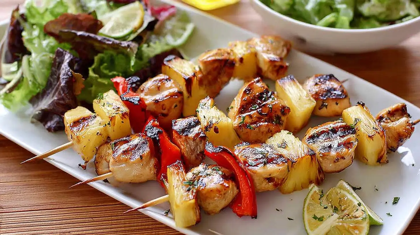 Easy Chicken Pineapple Kabobs Dinner easy chicken pineapple kabobs dinner 1