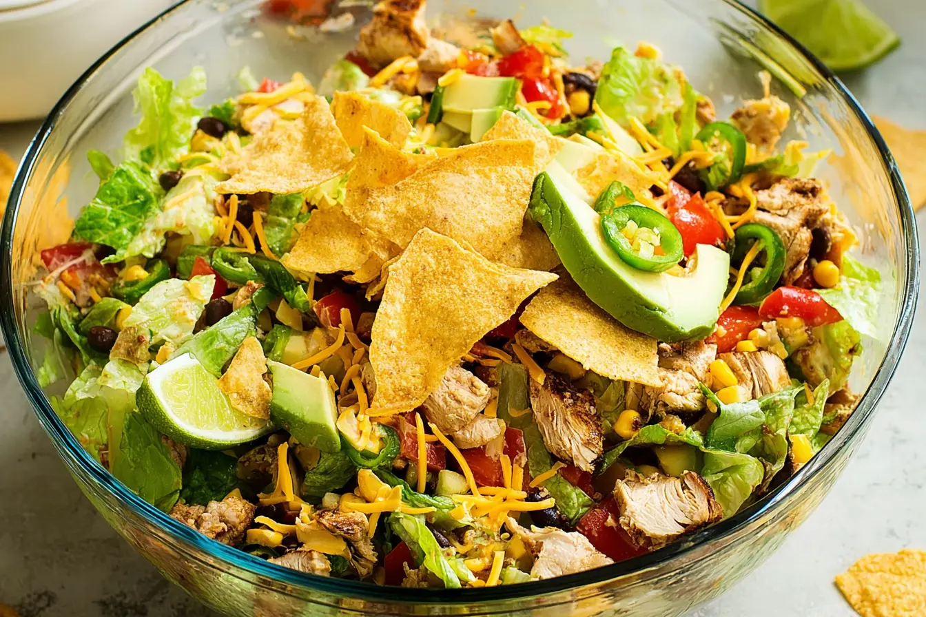 Delicious Taco Chicken Salad Recipe taco chicken salad recipe